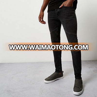 Men's Black biker Sid skinny jeans black skinny jeans