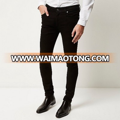 Mens Black Danny super skinny jeans with your own brand jeans