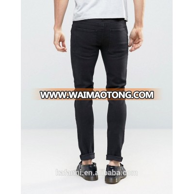 Wholesale 2018 new coming Black men's slim fit jeans custom cotton jeans for men