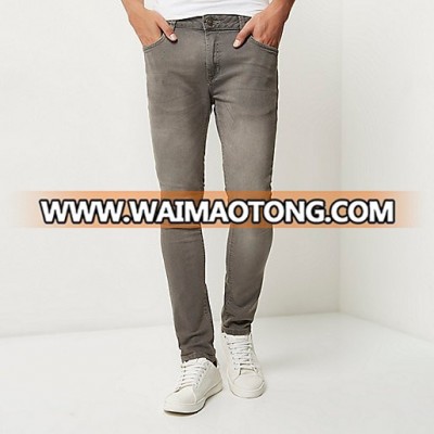 High quality mens jeans 98% cotton 2% Elastane grey wash Sid skinny jeans