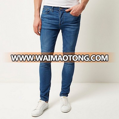 Mens Latest Design Bright blue Sid skinny stretch jeans