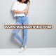 New Blue Super Soft Ripped Knee Skinny Fit Women Jeans