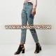 2018 new design fashion women badge strech skinny jeans high quality womens floral embroidery Lori sequin floral skinny jeans